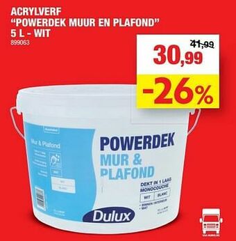 Hubo Acrylverf powerdek muur en plafond wit aanbieding
