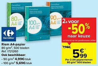Carrefour Riem a4-papier aanbieding