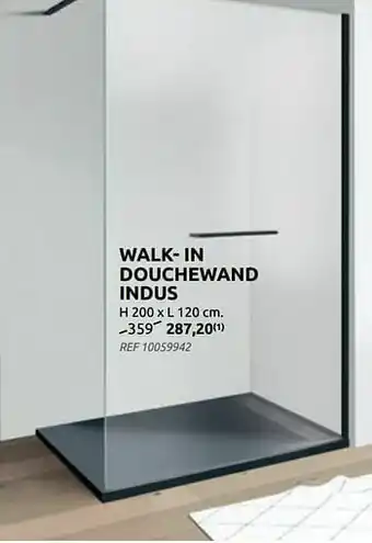 BricoPlanit Walk- in douchewand indus aanbieding