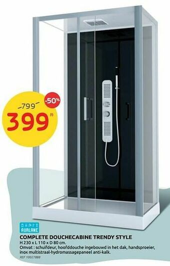 BricoPlanit Complete douchecabine trendy style aanbieding
