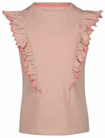 HEMA HEMA Kinder T-shirt Ruffle Roze (roze) aanbieding