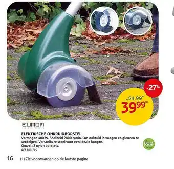 Brico Eurom Elektrische Onkruidborstel aanbieding