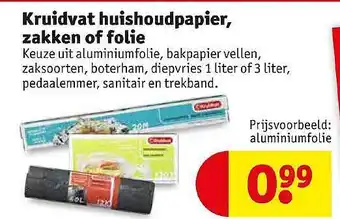 Kruidvat Kruidvat Huishoudpapier Zakken Of Folie aanbieding
