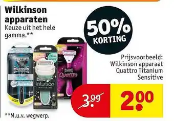Kruidvat Wilkinson Apparaten aanbieding