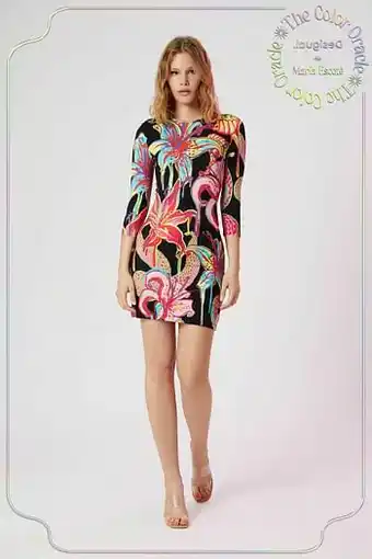 Desigual Slim fit jurk met driekwartmouw - BLACK - L aanbieding