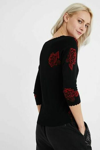 Desigual Trui met V-hals en lintjes - BLACK - XS aanbieding