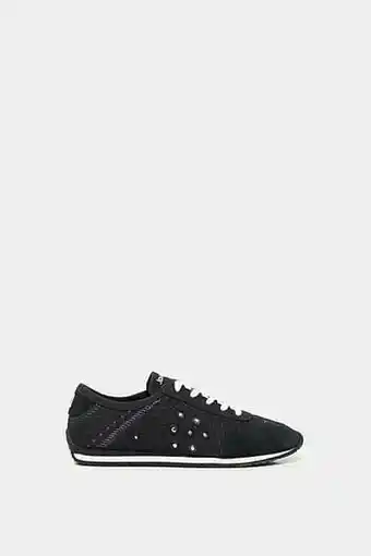 Desigual Leren sneakers met borduursel - BLACK - 37 aanbieding