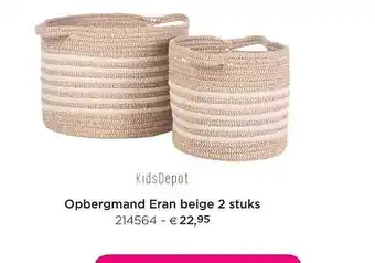 Dreambaby Opbergmand Eran Beige 2 Stuks aanbieding