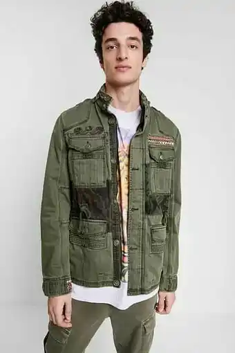 Desigual Etnisch militair jack - BROWN - S aanbieding