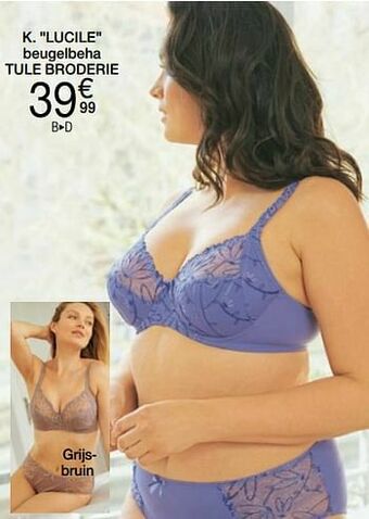 Damart Lucile beugelbeha tule broderie aanbieding