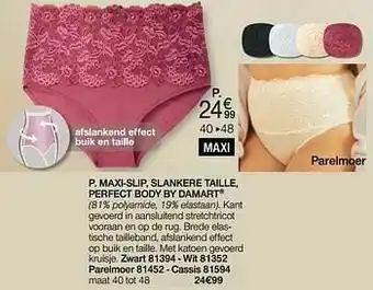 Damart Maxi-slip slankere taille perfect body by damart aanbieding