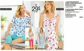 Damart Nachthemd jerseytricot bloemenprint aanbieding
