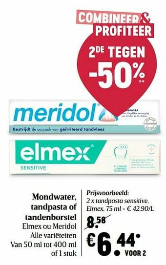 Delhaize Tandpasta sensitive elmex aanbieding