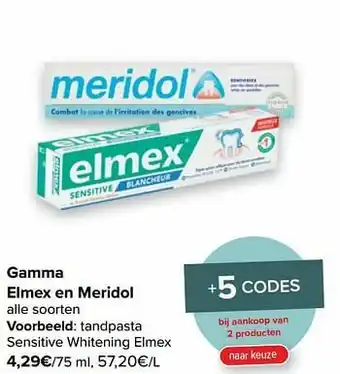Carrefour Tandpasta sensitive whitening elmex aanbieding