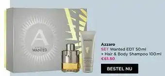ICI PARIS XL Azzaro set wanted edt + hair + body shampoo aanbieding