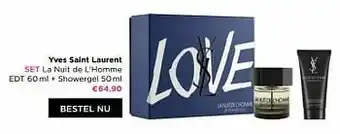 ICI PARIS XL Yves saint laurent set la nuit de l`homme edt + showergel aanbieding