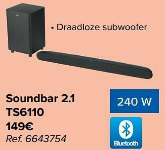 Carrefour Tcl soundbar 2.1 ts6110 aanbieding