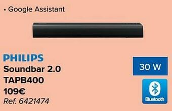 Carrefour Philips soundbar 2.0 tapb400 aanbieding