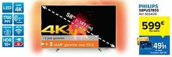Carrefour Philips 58pus7855 aanbieding