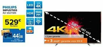 Carrefour Philips 58pus7555 aanbieding