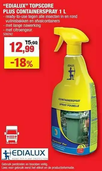 Hubo Edialux topscore plus containerspray aanbieding