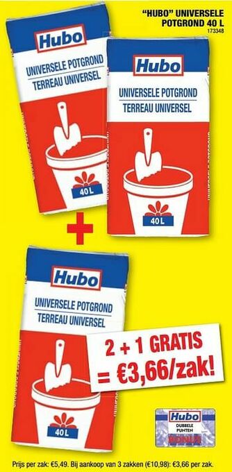 Hubo Hubo universele potgrond aanbieding