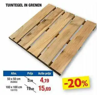 Hubo Tuintegel in grenen aanbieding