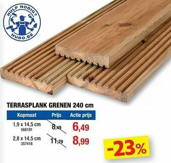Hubo Terrasplank grenen aanbieding