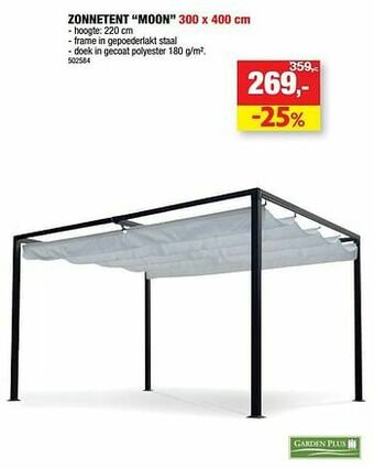 Hubo Zonnetent moon aanbieding