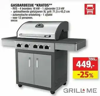 Hubo Barbecook gasbarbecue kratos aanbieding