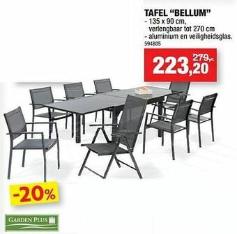 Hubo Tafel bellum aanbieding