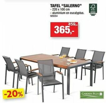 Hubo Tafel salerno aanbieding