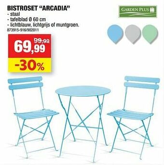 Hubo Bistroset arcadia aanbieding