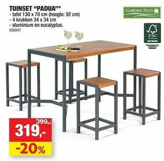 Hubo Tuinset padua aanbieding