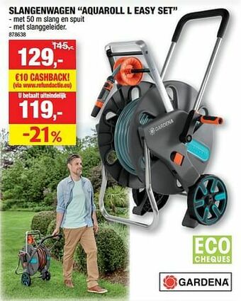 Hubo Slangenwagen aquaroll l easy set aanbieding