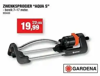 Hubo Gardena zwenksproeier aqua s aanbieding