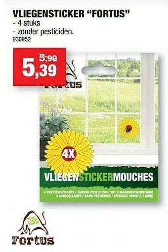 Hubo Vliegensticker fortus aanbieding