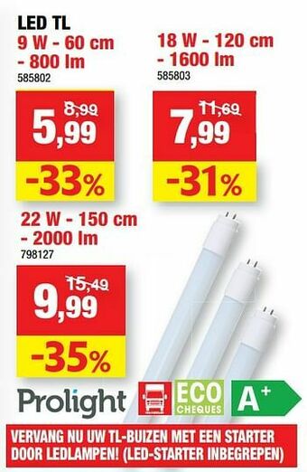 Hubo Led tl aanbieding