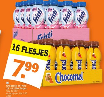 Albert Heijn Chocomel of fristi 16 x 0.2 literflesjes aanbieding