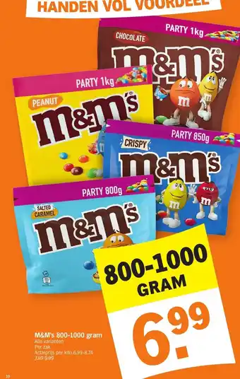 Albert Heijn M&M's 800-1000g aanbieding