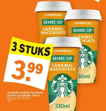 Albert Heijn Starbucks caramel macchiato grande cup ijskoffie 330ml aanbieding