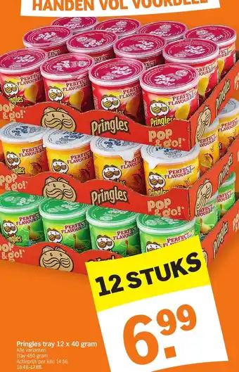 Albert Heijn Pringles tray 12 x 40g aanbieding
