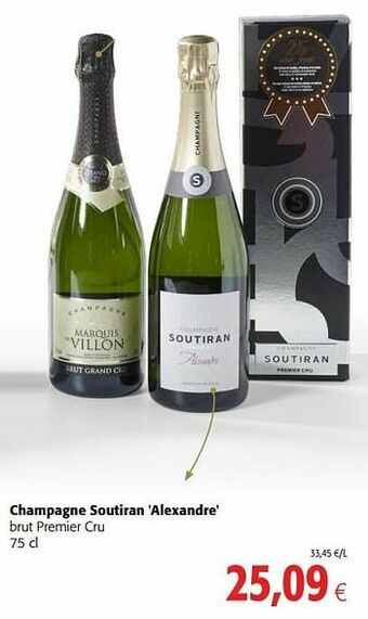 Colruyt Champagne soutiran alexandre brut premier cru aanbieding