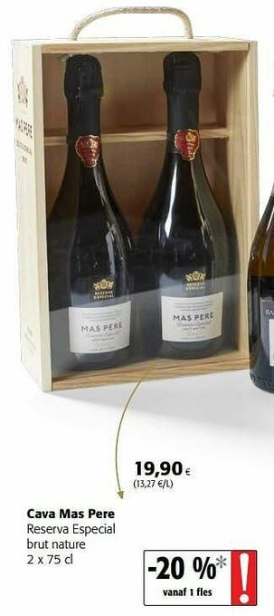 Colruyt Cava mas pere reserva especial brut nature aanbieding