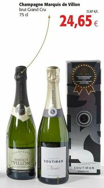 Colruyt Champagne marquis de villon brut grand cru aanbieding