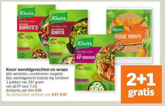Albert Heijn Knorr wereldgerechten en wraps 297g aanbieding