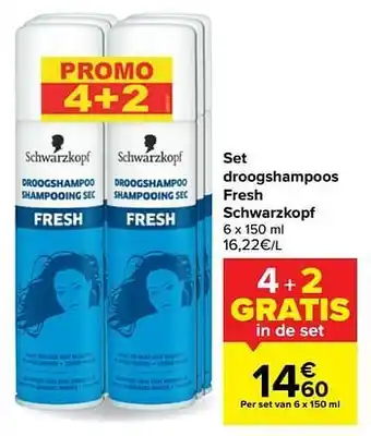 Set droogshampoos Fresh schwarzkopf