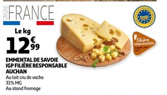 Auchan Emmental De Savoie IGP Filière Responsable Auchan aanbieding