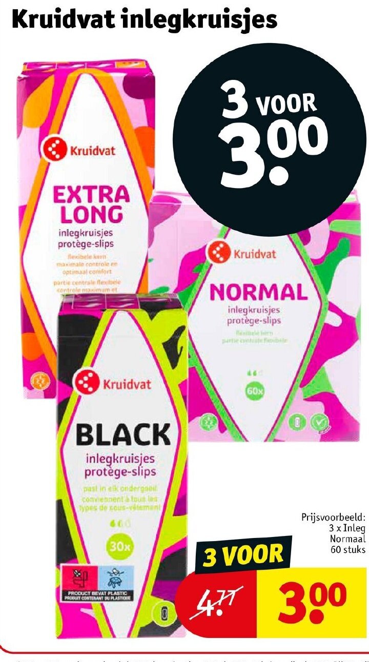 Kruidvat inlegkruisjes promotie bij Kruidvat