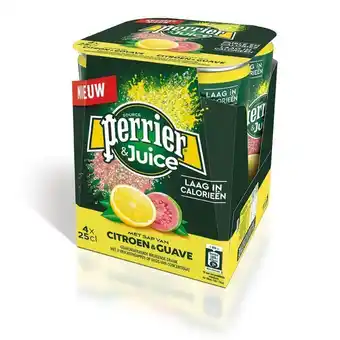 Prik en Tik Perrier & Juice Citroen-Guave blik 4 x 25cl aanbieding